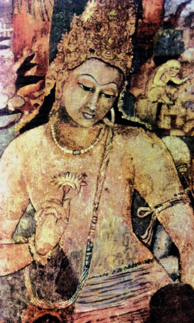 Prince Buddha - Ajanta Caves painting, India