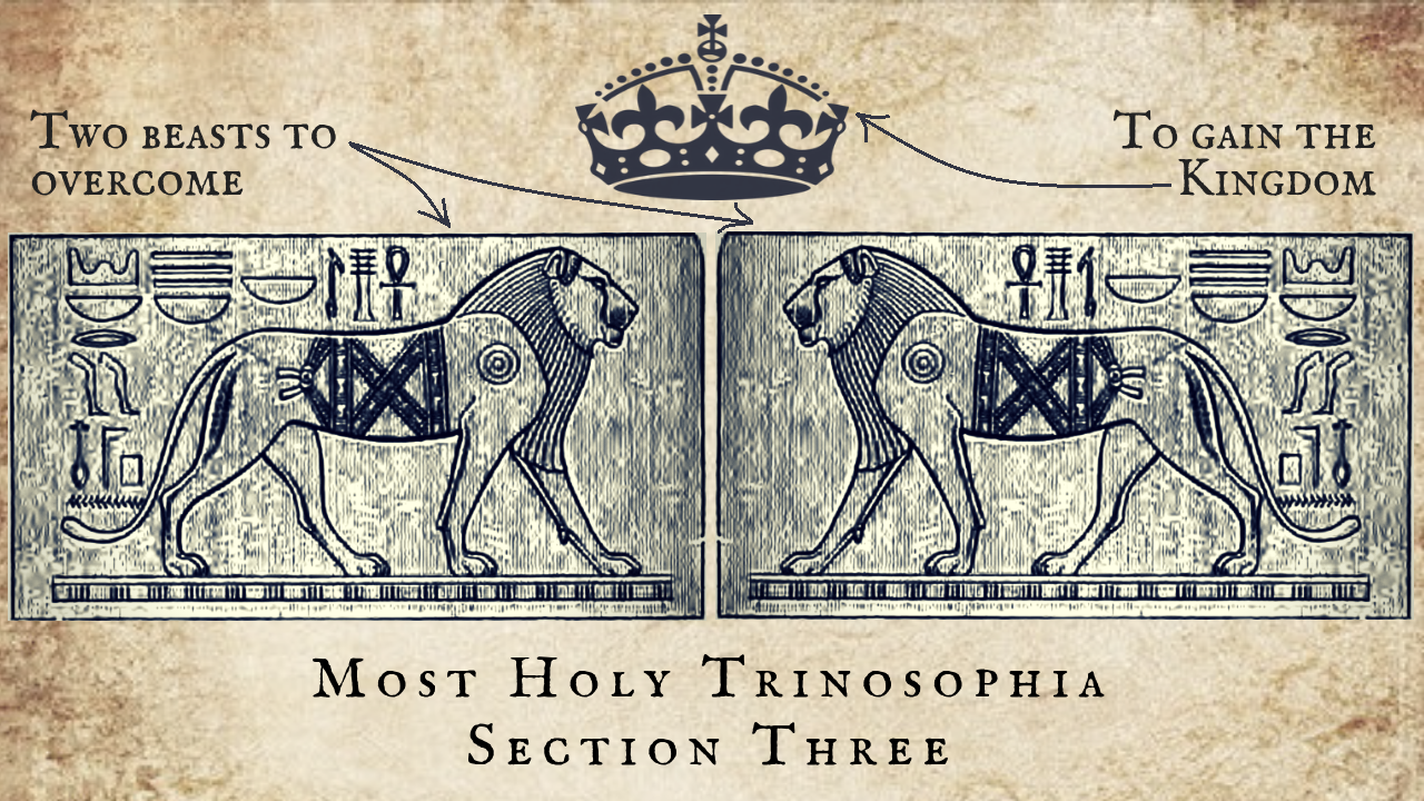 Two Beasts to Overcome to Gain the Kingdom – MOST HOLY TRINOSOPHIA – Section Three