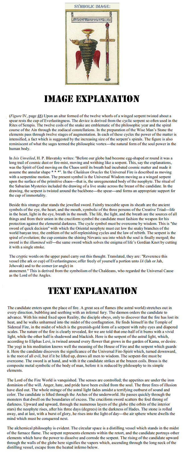 Most Holy Trinosophia Section Four Explanation