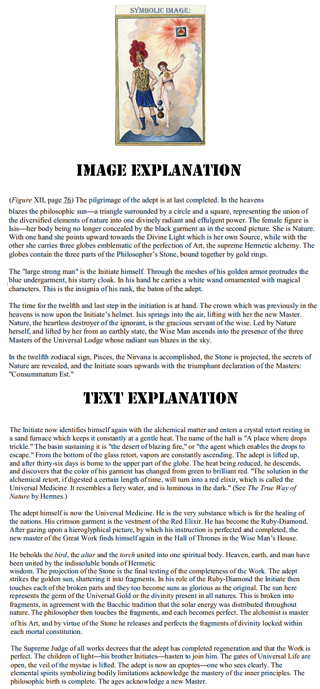 Most Holy Trinosophia Section Twelve Explanation