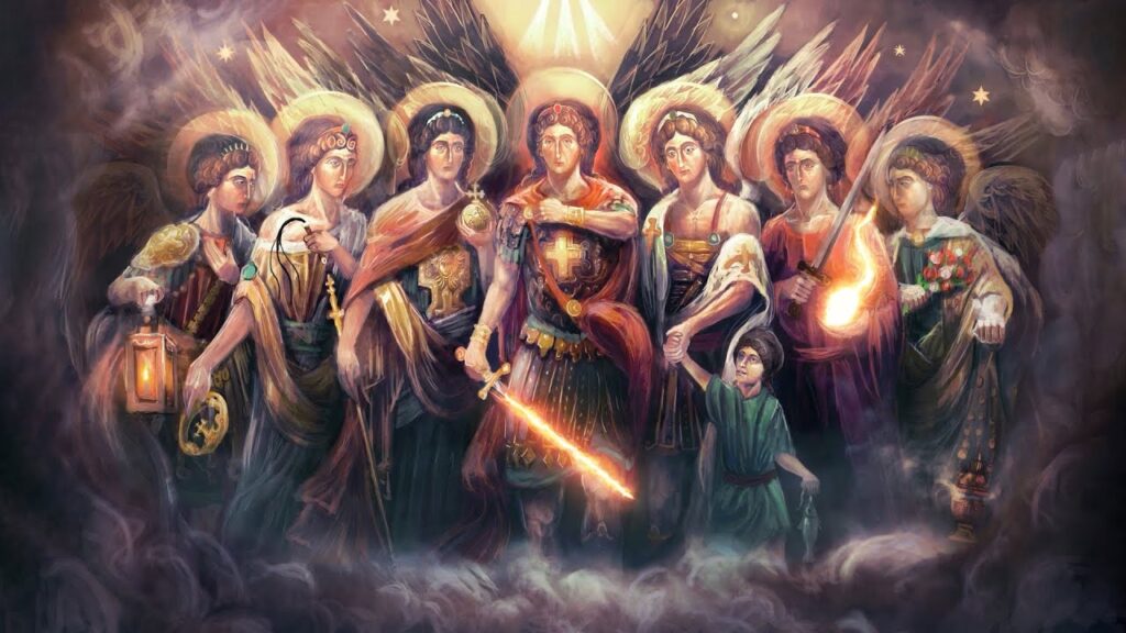 The seven archangels painting